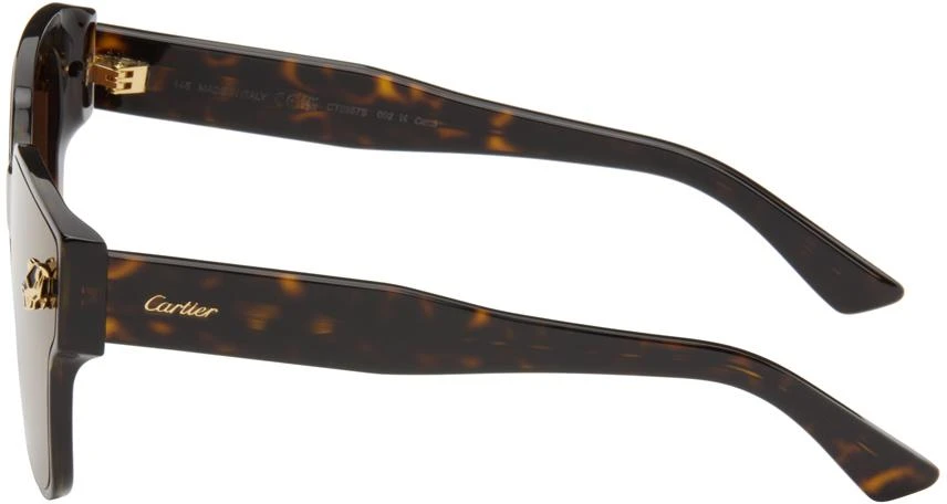 Cartier Brown & Black Panthère Wayfarer Acetate Sunglasses 3