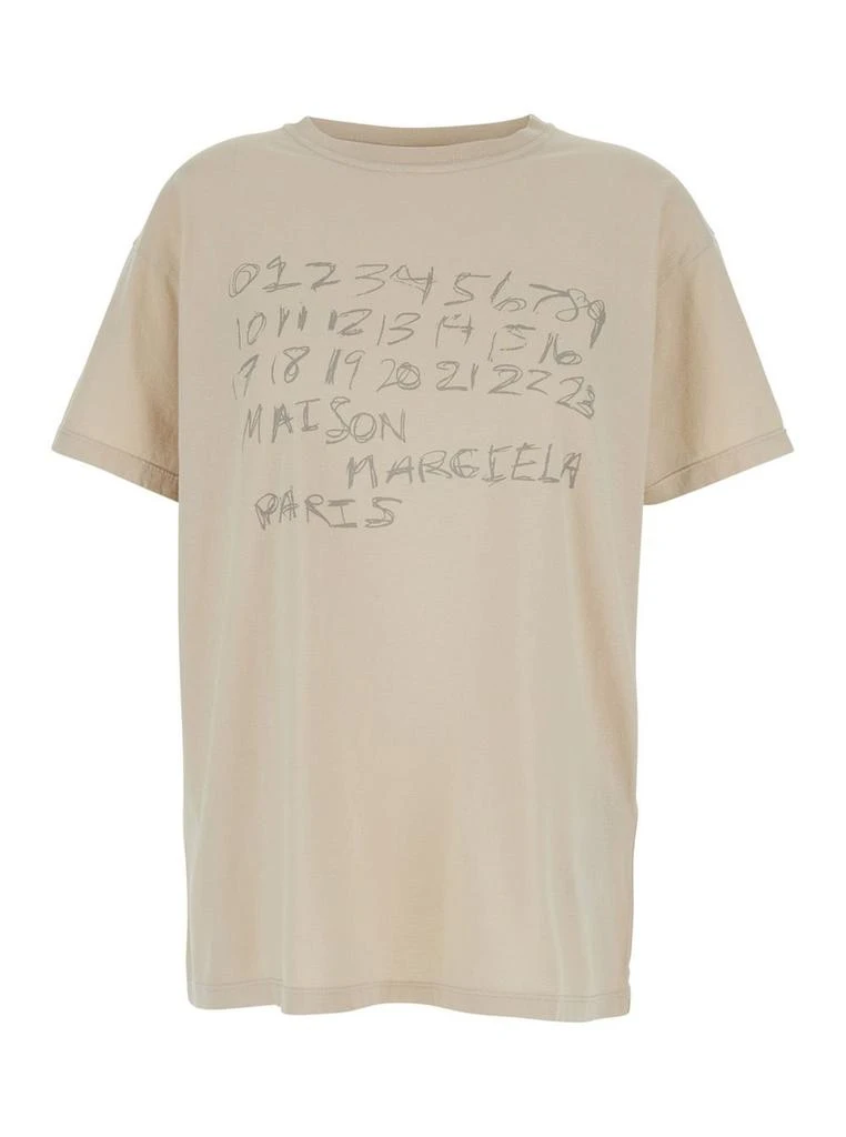 MAISON MARGIELA Maison Margiela Numbers Printed Crewneck T-Shirt from Cettire