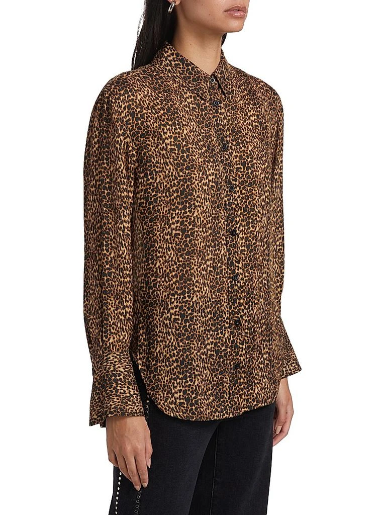 FRAME The Standard Leopard-Print Silk Shirt 4