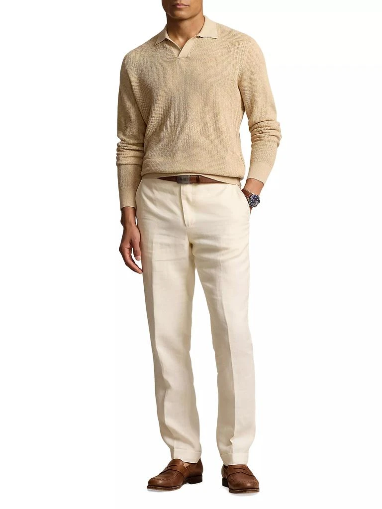 Ralph Lauren Linen Mesh Collared Sweater 2