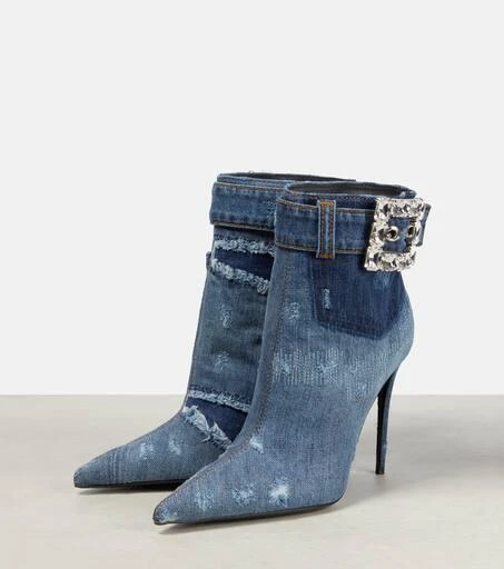 Dolce & Gabbana Embellished denim ankle boots 5