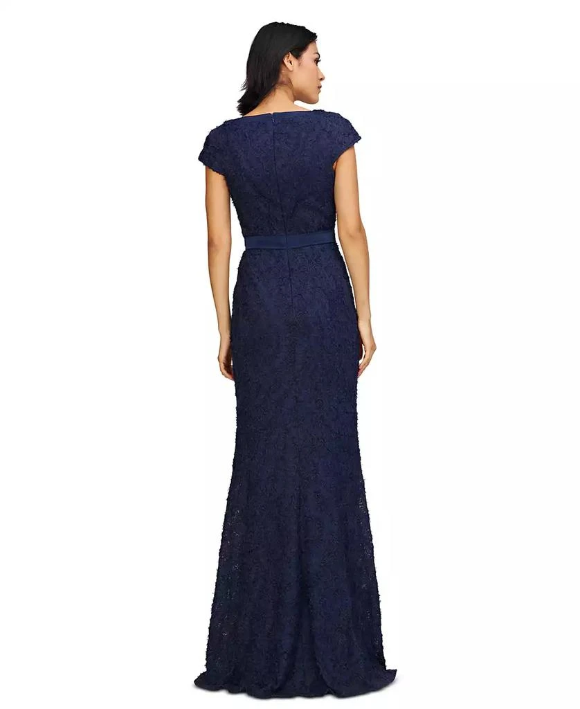 JS Collections Women's Leigh 3D-Floral Keyhole-Cutout Gown 4