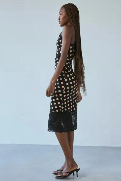 AFRM AFRM Josette Keyhole Cut-Out Lace Trim Midi Dress 3