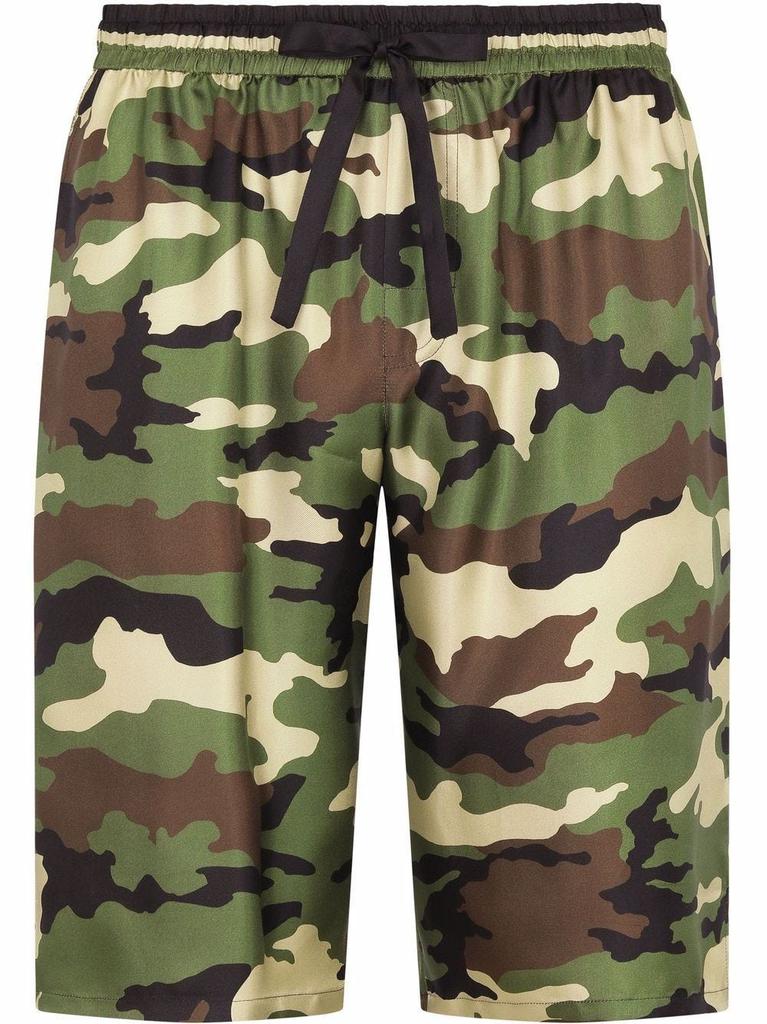 NA Multicolored camouflage print Shorts