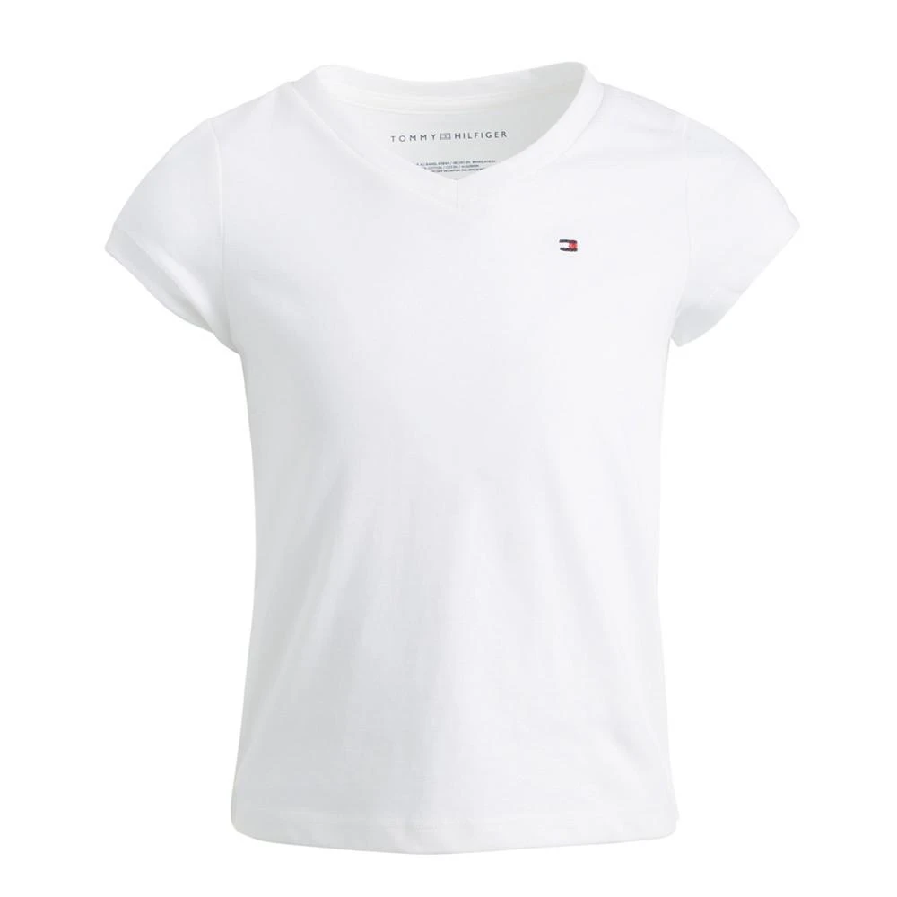 Tommy Hilfiger Big Girls Cotton V-Neck T-Shirt