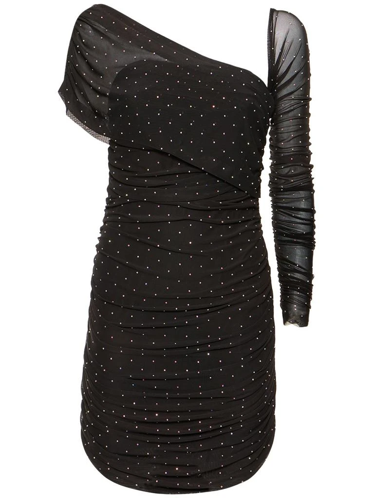 ROTATE Birger Christensen Asymmetric Mesh Mini Dress 1