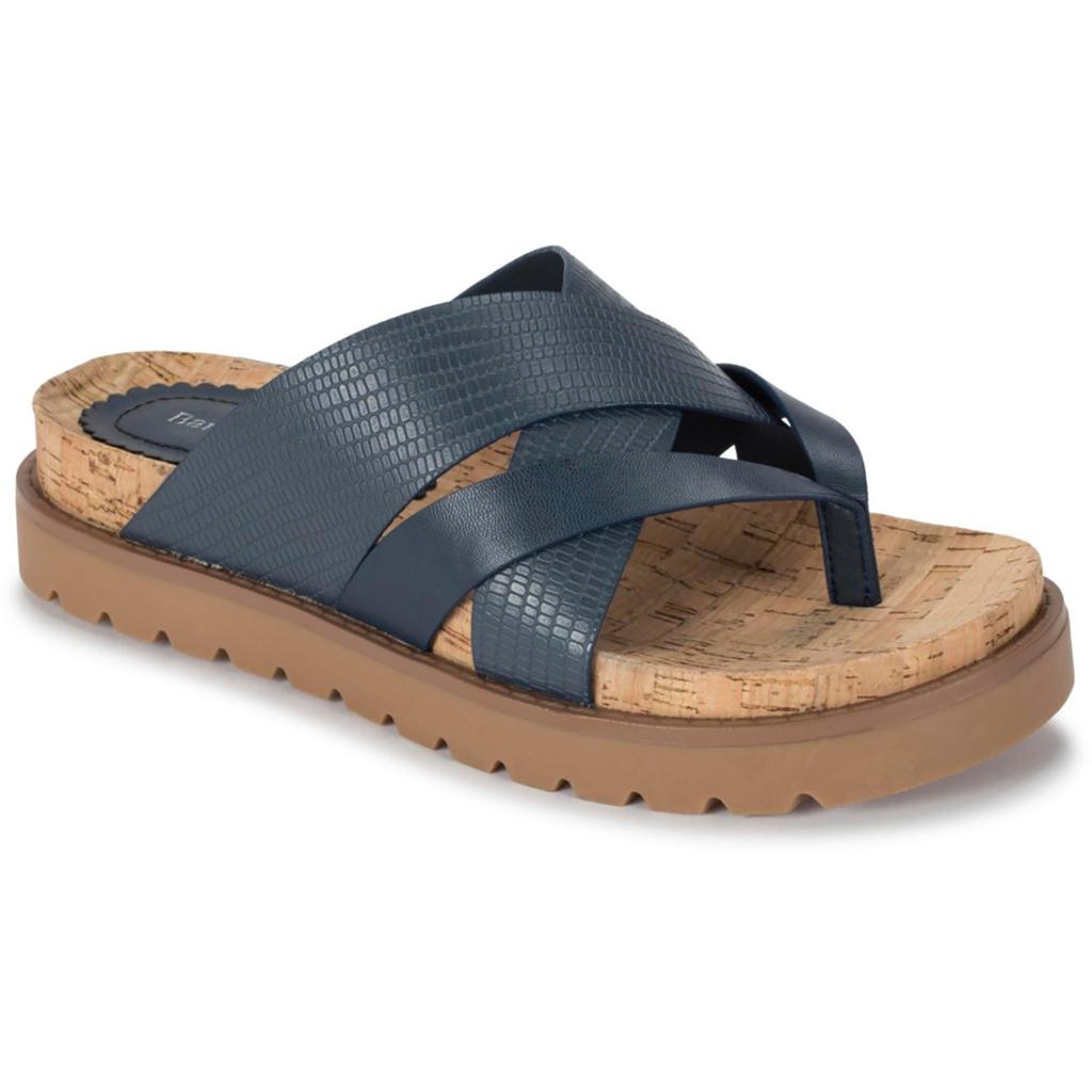 Baretraps Deirdra Womens Faux Leather Slide Sandals