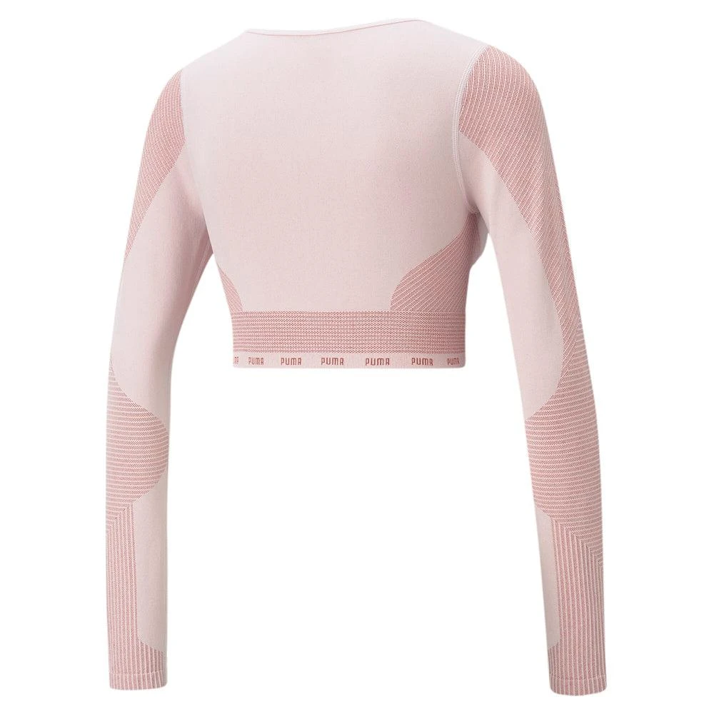 Formknit Seamless Logo Crew Neck Long Sleeve Crop Top Athletic T