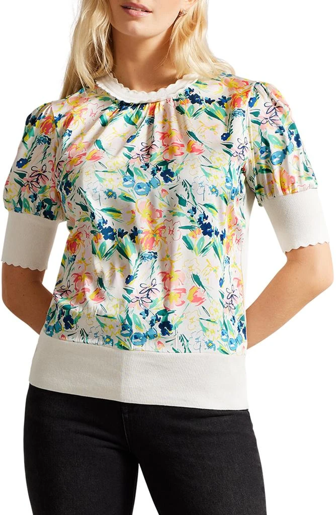Ted Baker London Magnolia Puff Sleeve Top 1