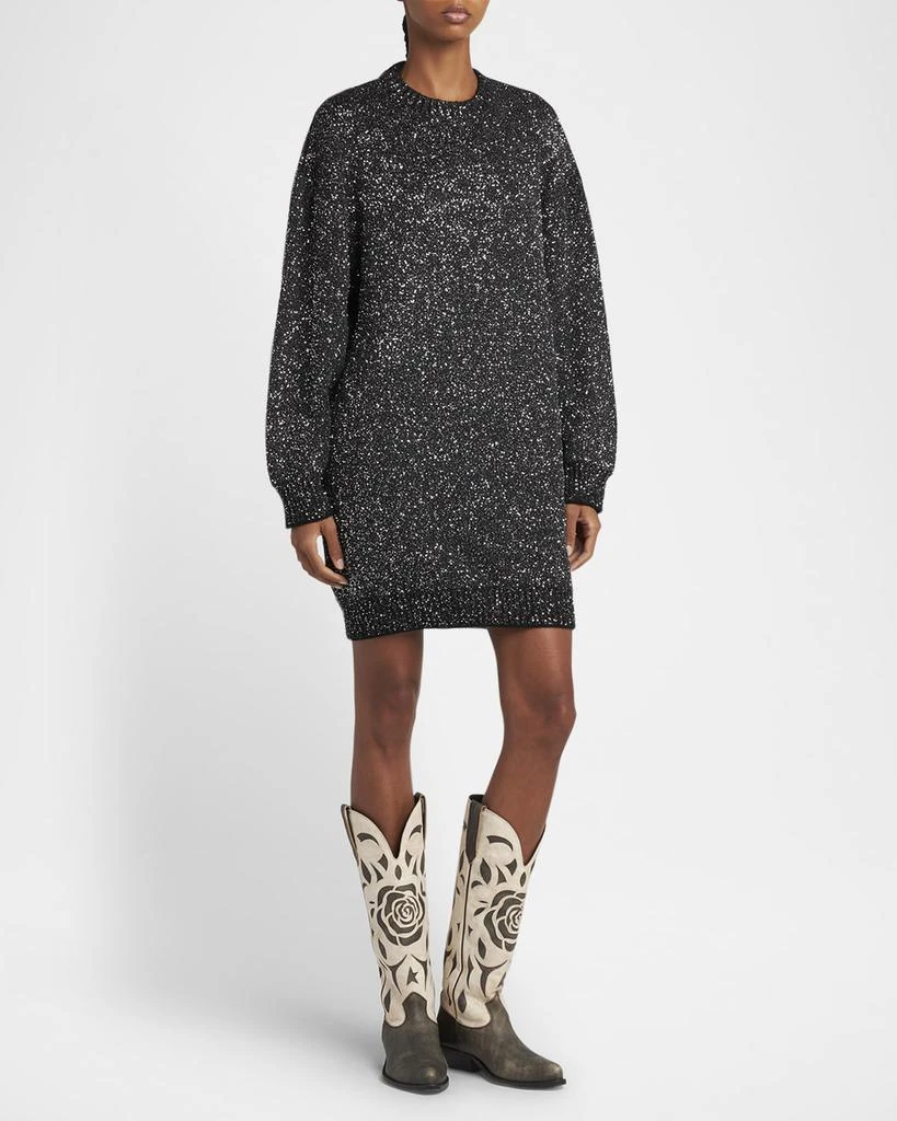 Golden Goose Journey Sparkly Sweatshirt Dress - Hoodies - Free Shipping -  BeyondStyle