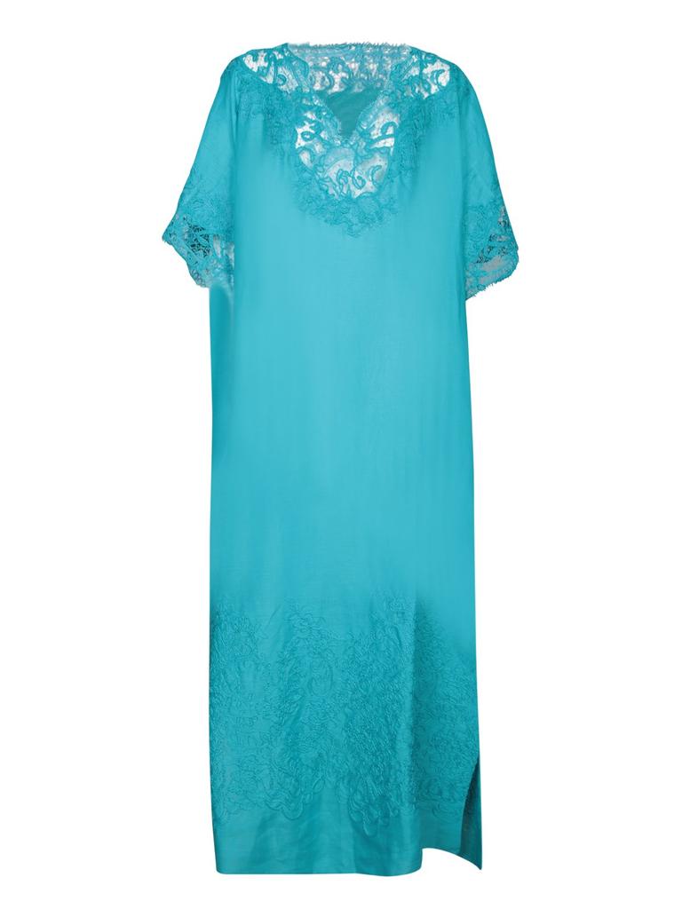 ERMANNO Ermanno Scervino Embroidered V-Neck Maxi Dress