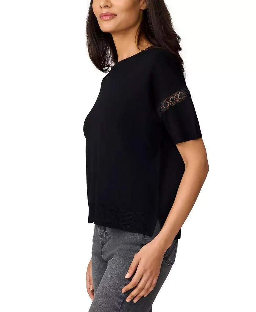 Melissa Paige Women's Lace-Inset Short-Sleeve Sweater 3