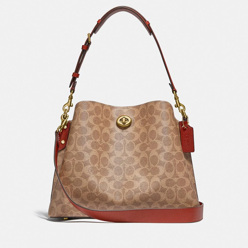 Coach Willow Signature Canvas and Leather Shoulder Bag 1