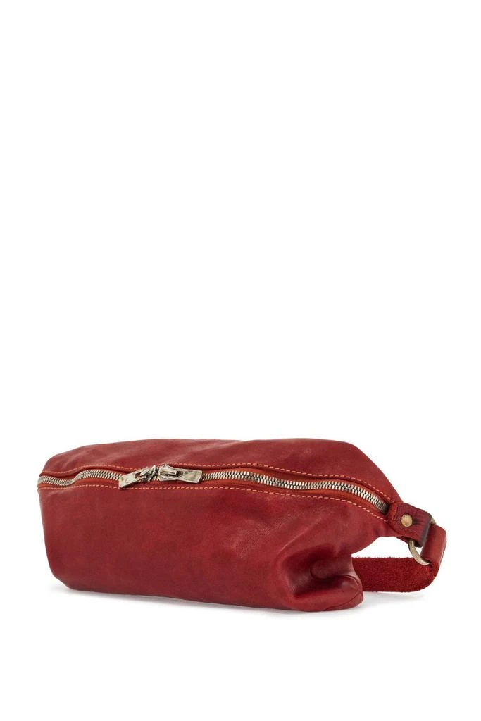 GUIDI medium red horse leather fanny pack with adjustable shoulder strap 3