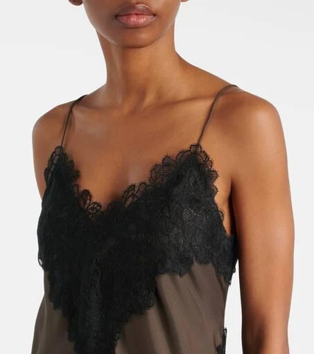 Róhe Lace-trimmed silk slip dress 4