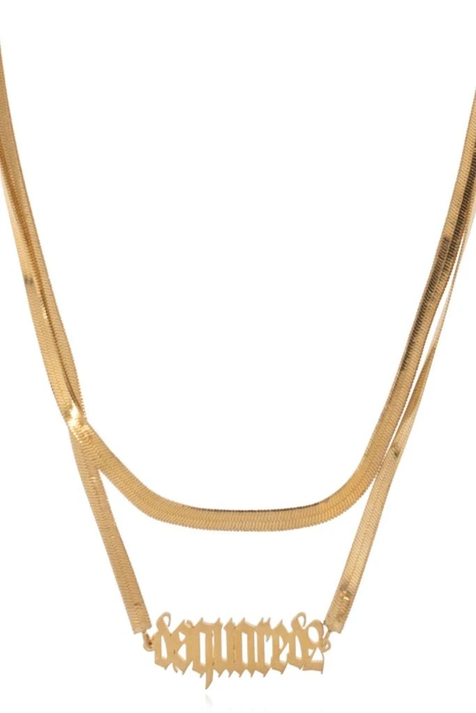 DSQUARED2 Dsquared2 Logo Plaque Necklace 2