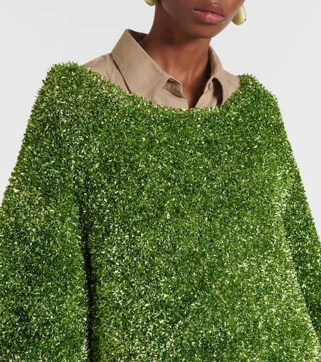 Dries Van Noten Oversized lamé sweater 4