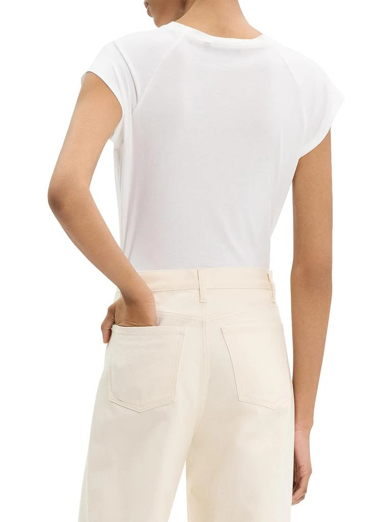 Theory Raglan Cotton Cap-Sleeve T-Shirt 2