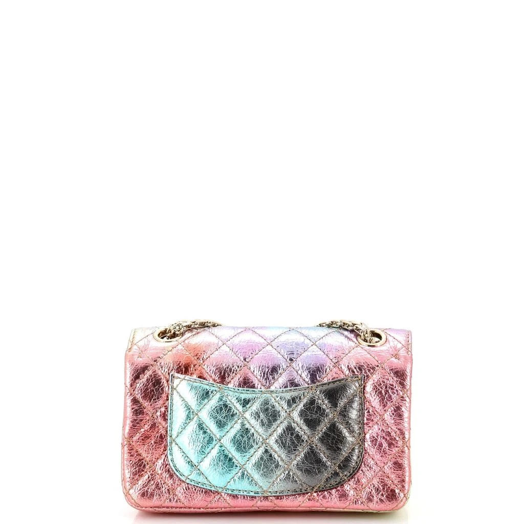 Chanel Rainbow Reissue 2.55 Flap Bag Quilted Multicolor Metallic Goatskin Mini 4