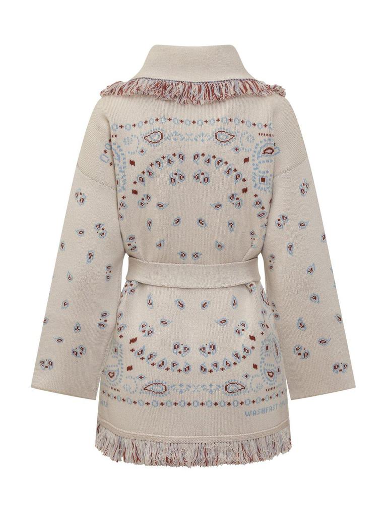 ALANUI Bandana Jacquard Belted Cardigan