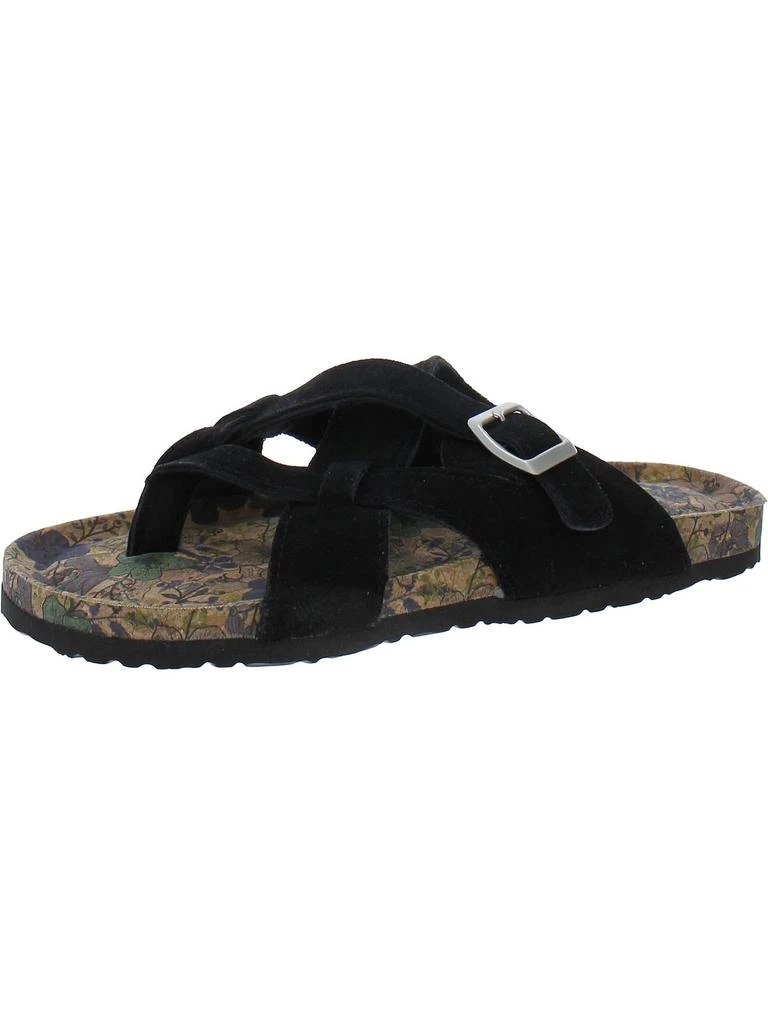 MUK LUKS Womens Suede Slide Sandals 4