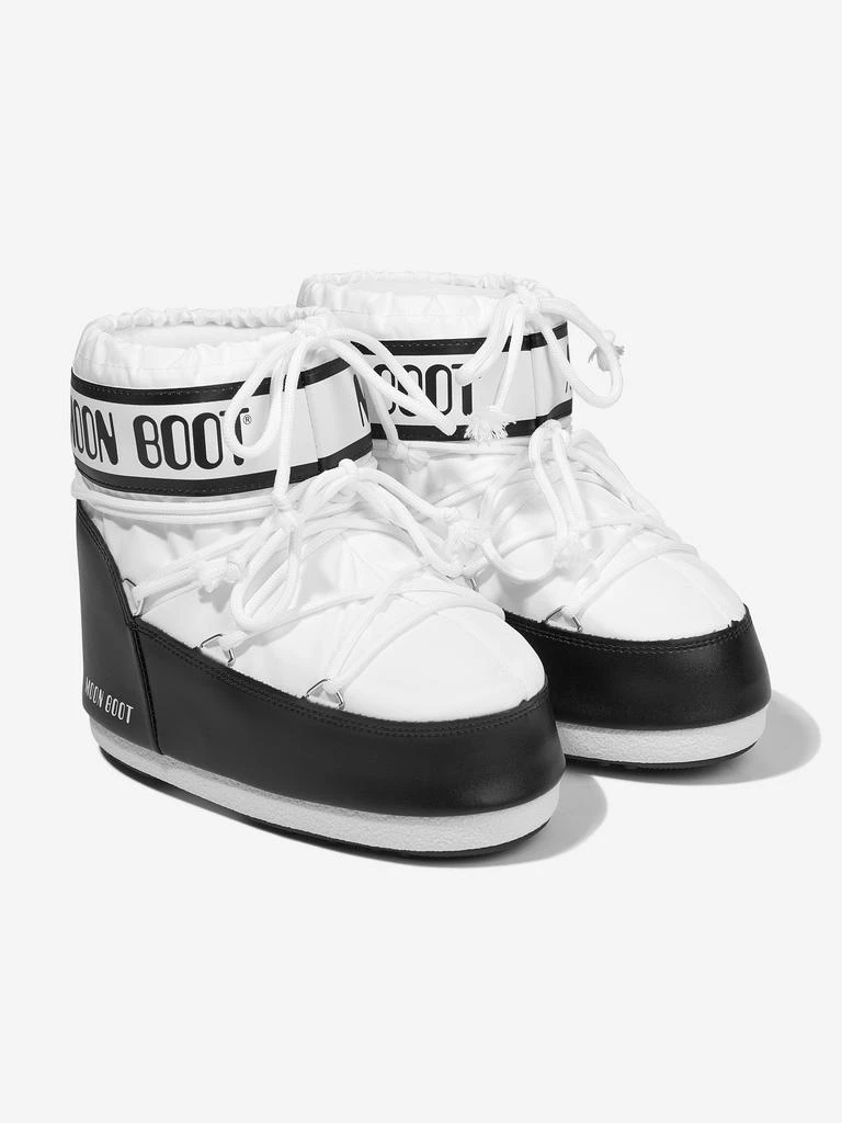 Moon Boot Moon Boot Kids Icon Low Nylon Snow Boots in White 2