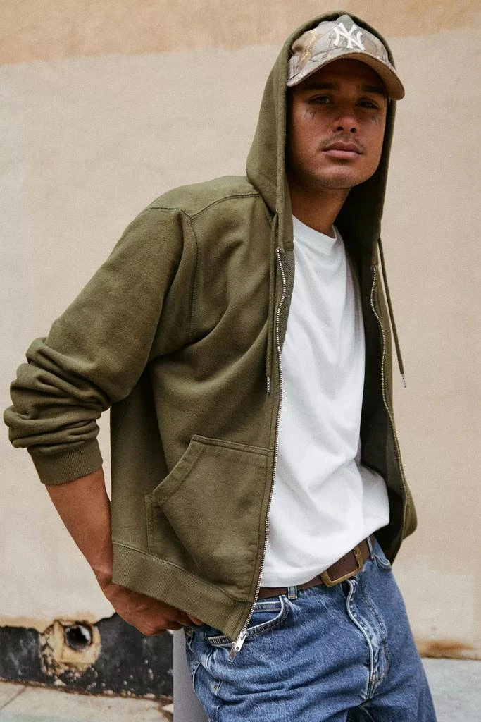 BDG BDG Bonfire Cropped Zip Hoodie Sweatshirt 1