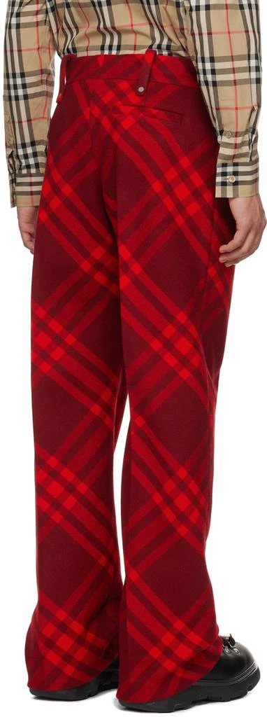 Burberry Red Check Trousers 3