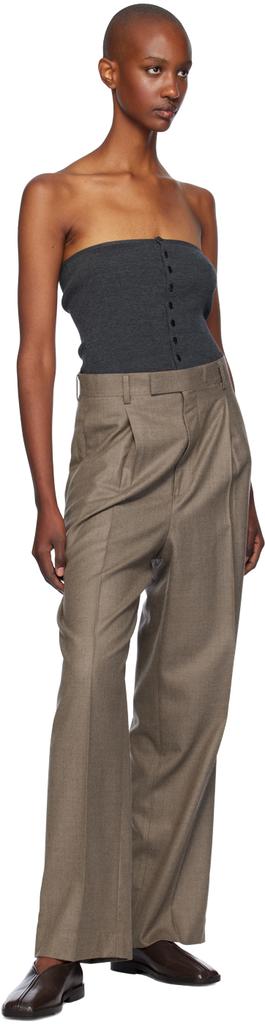 トップス AURALEE SUPER FINE WOOL RIB KNIT BANDEAU Shop Gray Super Fine Wool High Gauge Rib Knit Bandeau Top on Sale