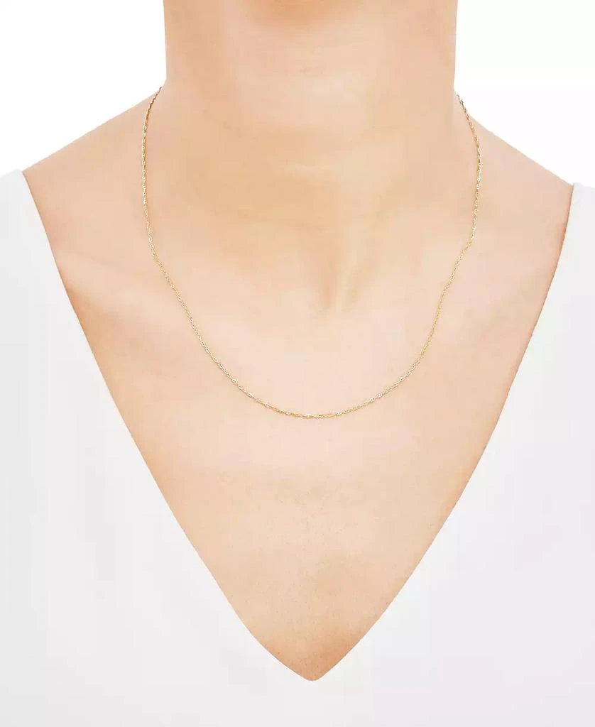 Italian Gold Polished 18" Mariner in 10K Yellow Gold 2