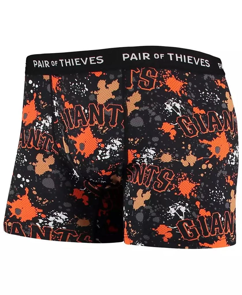 Pair Of Thieves Men's Black San Francisco Giants Super Fit 2-Pack Boxer Briefs Set 4