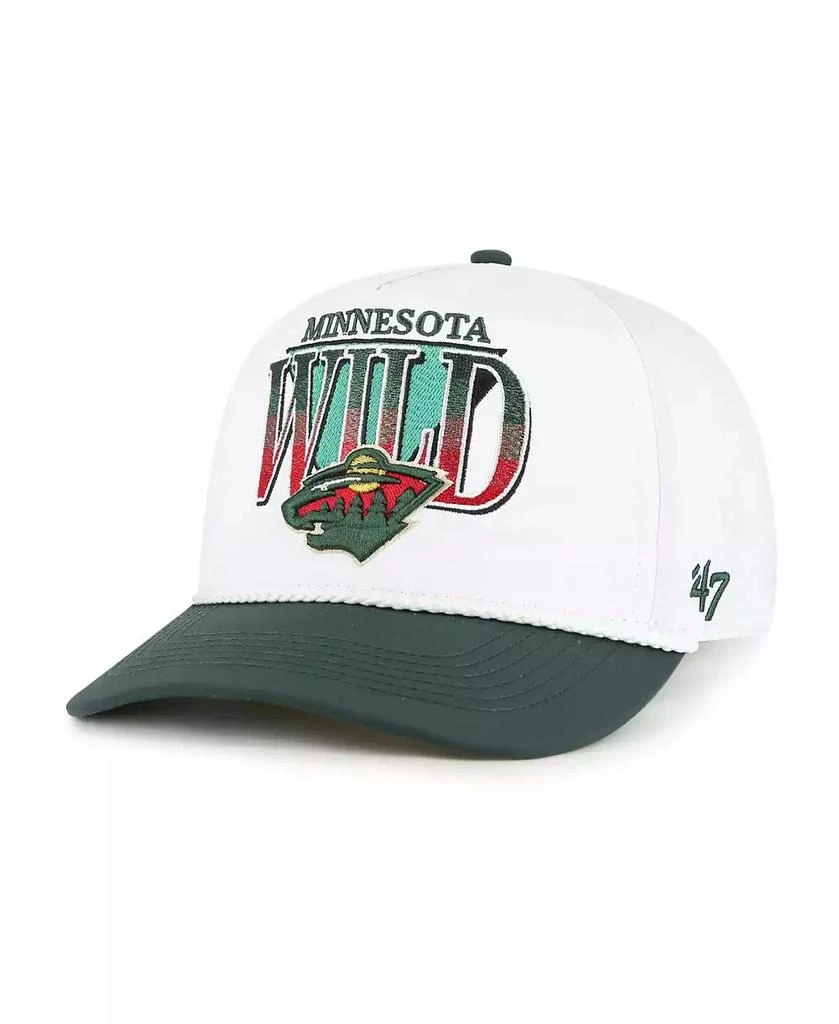 47 Brand Men's White/Green Minnesota Wild Tribute Hitch Adjustable Hat 1