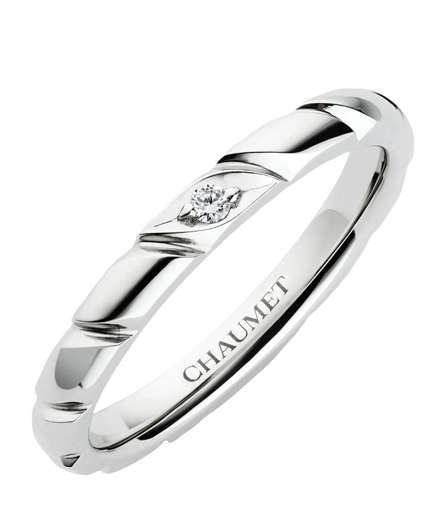 Chaumet Platinum and Diamond Torsade de Chaumet Wedding Band