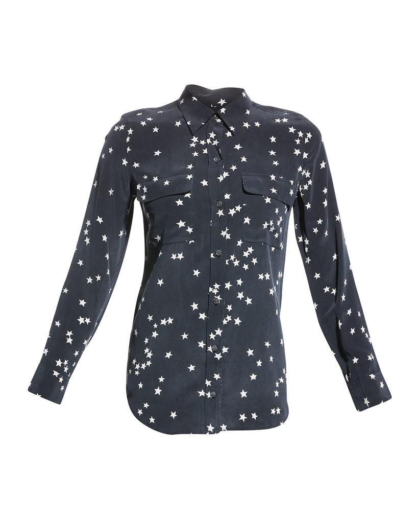 Equipment Slim Signature Star-Print Shirt