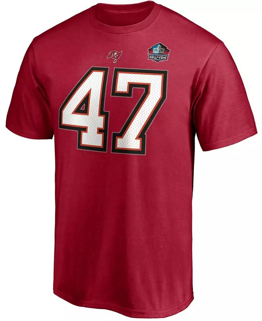 Fanatics Men's John Lynch Red Tampa Bay Buccaneers NFL Hall Of Fame Class Of 2021 Name and Number T-shirt 2