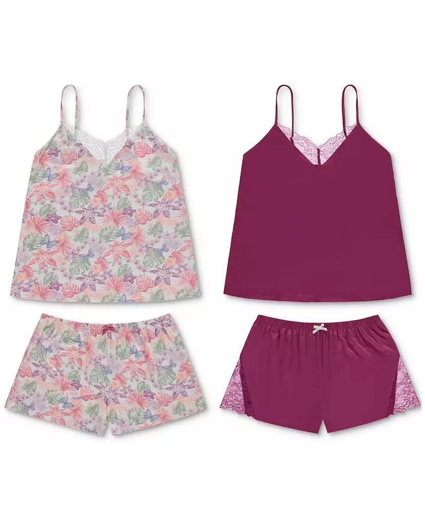 Flora Nikrooz Women's Stacy 4-Pc. Cami & Shorts Pajamas Set 5