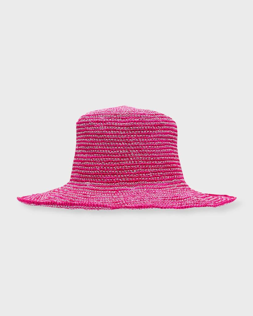 Sensi Studio Metallic Crochet Bucket Hat 1