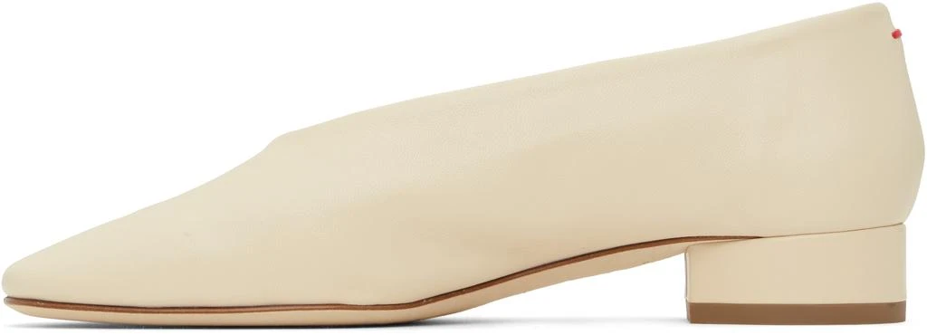 AEYDE Off-White Delia Leather Ballerina Flats 3