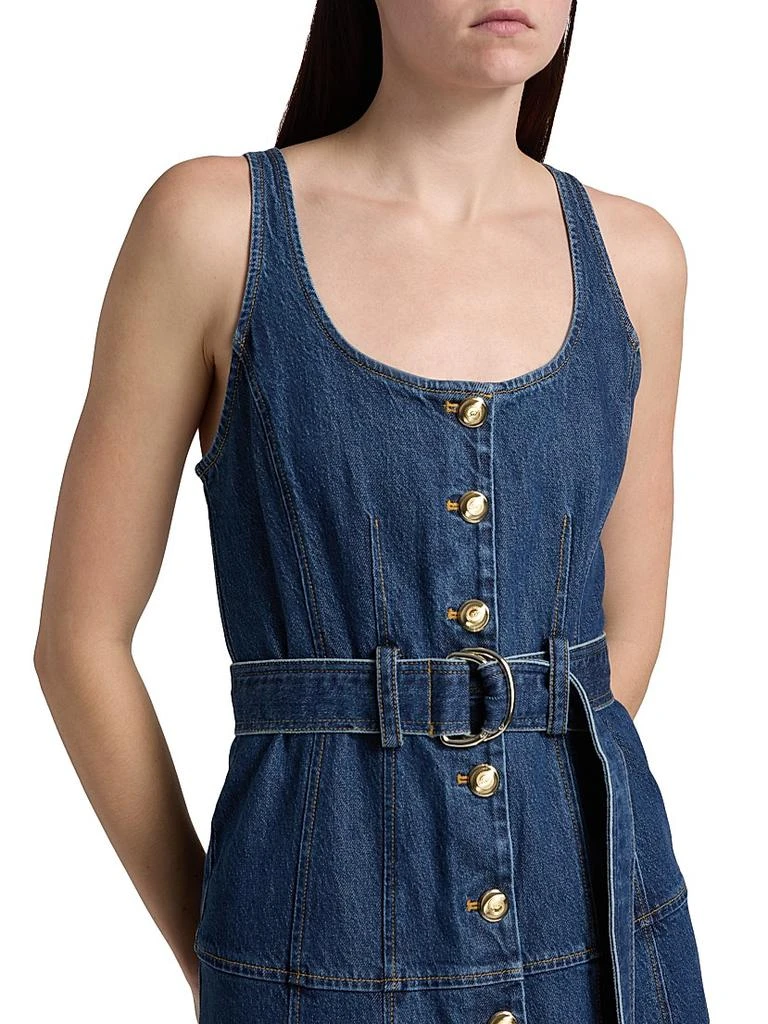 Cinq à Sept Kehlani Denim Belted Midi-Dress 6