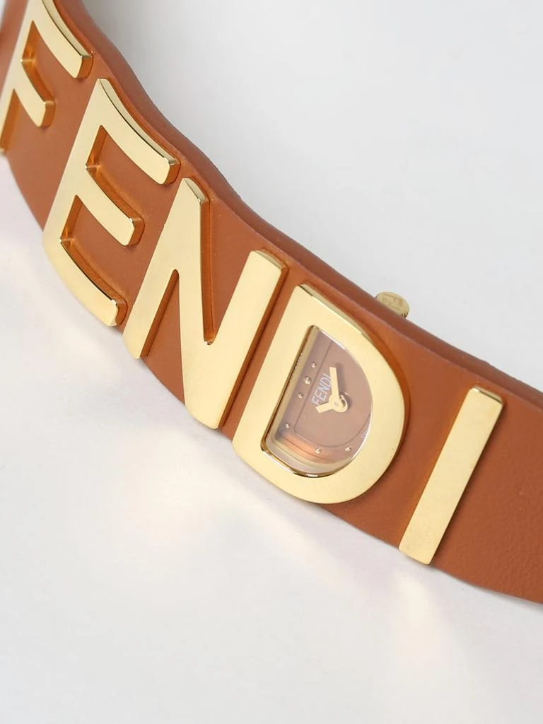 Fendi Fendi Fendigraphy watch in steel and leather 3