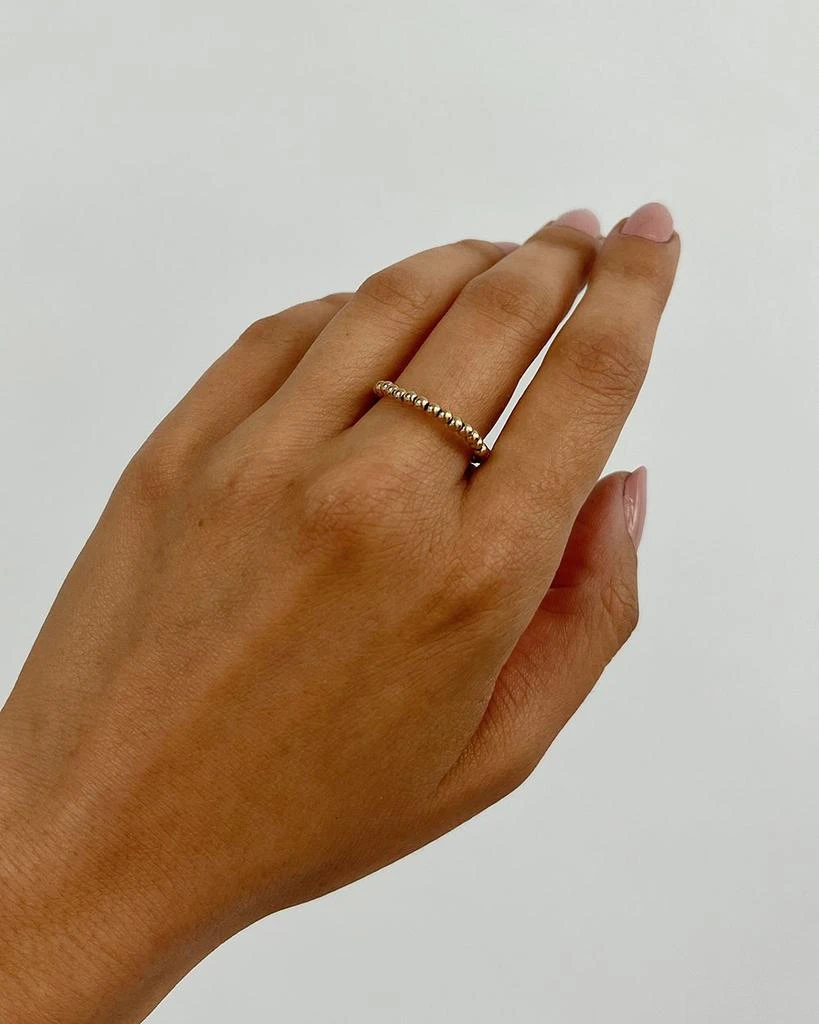 Zoe Lev 14K Yellow Gold Beaded Stretch Ring 2