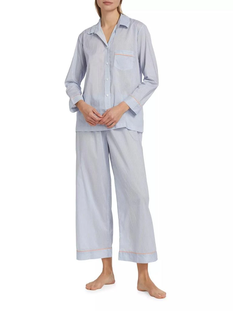 Pour Les Femmes Stripe Cotton Pajama Set 2