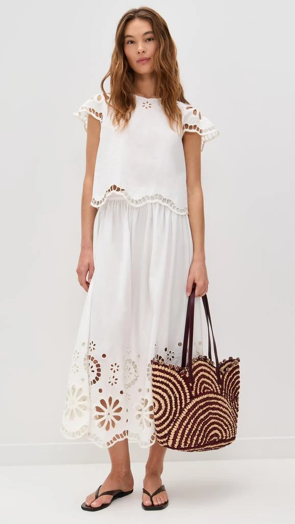 The Great The Super Bloom Eyelet Skirt 4