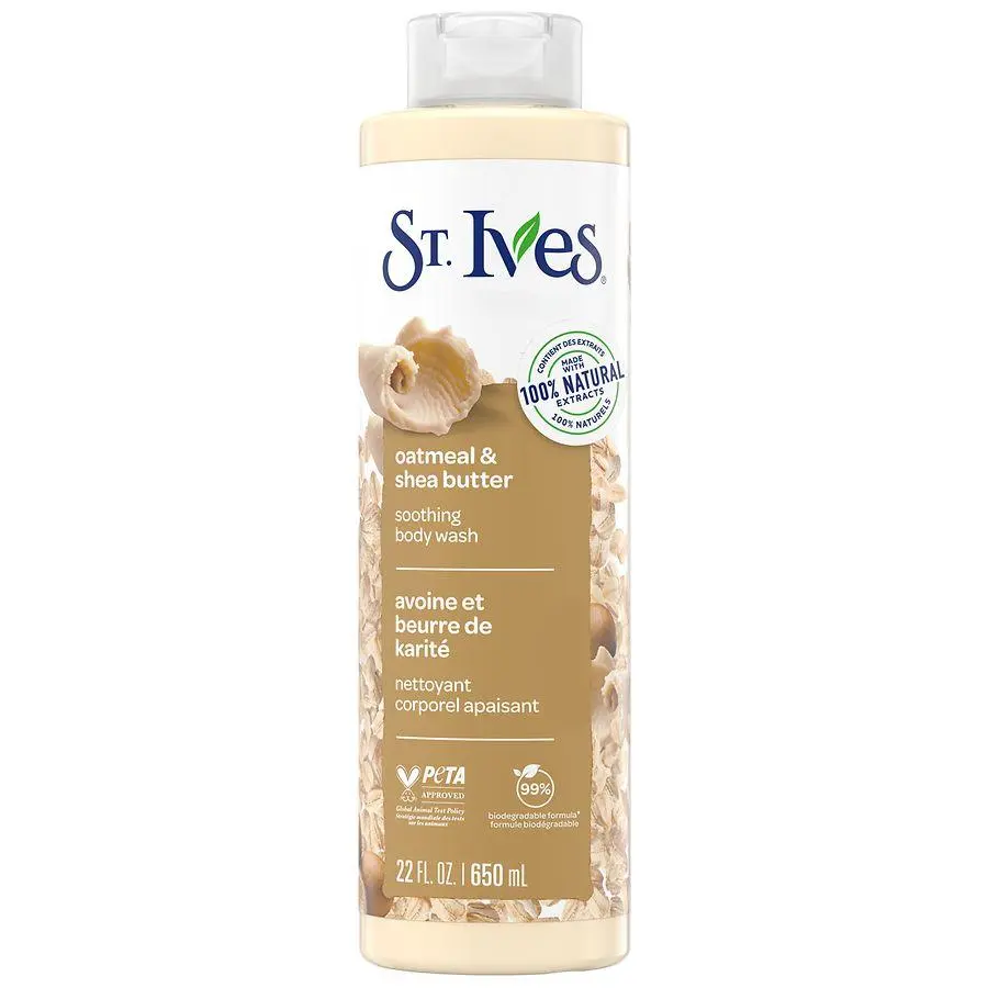 St. Ives Moisturizing Body Wash, Shower Gel with 100% Natural Extracts Oatmeal & Shea Butter
