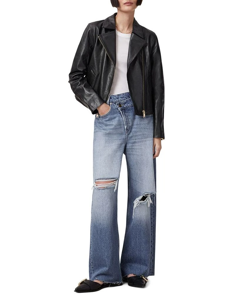 ALL SAINTS Vela Leather Biker Jacket 6