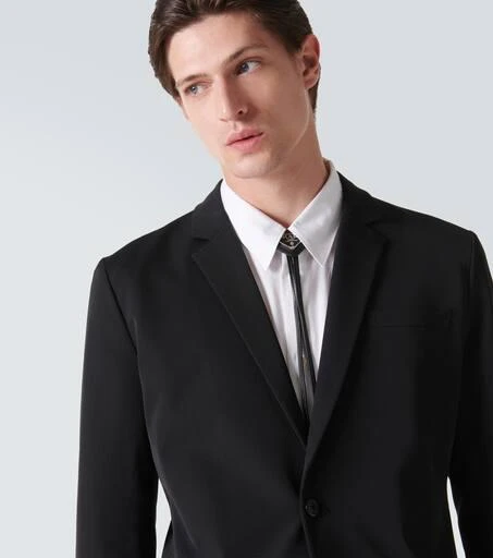Prada Saffiano triangle bolo tie with logo 2