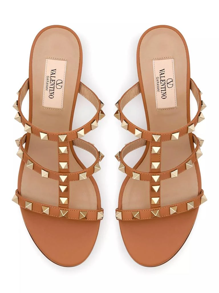 Valentino Rockstud Calfskin Leather Slide Sandals 60MM 4