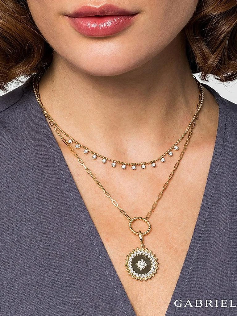 Gabriel
Co Bujukan 14K Yellow Gold Circle Pendant Necklace 3