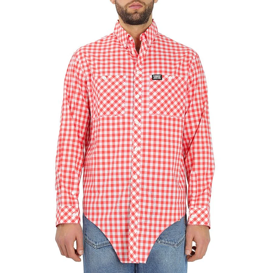 Burberry Gingham Cotton Cut-out Hem Oversized Shirt 1
