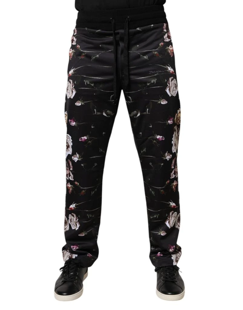 Dolce & Gabbana Floral Polyester Jogger Men's Pants